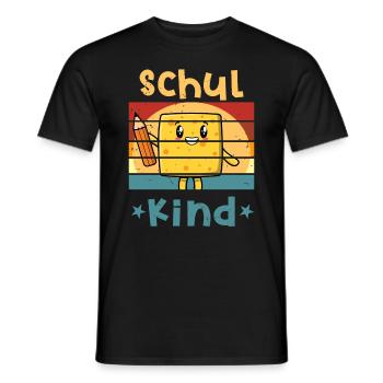 Schuljunge Kawaii Anime Schulbeginn T shirt - Männer T-Shirt - Schwarz - Vorne - AI Model Male 178 light (178cm)