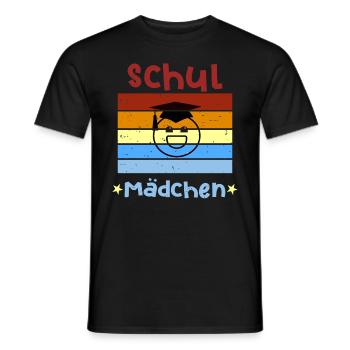 Schulmädchen 1. Klasse Smile Schulbeginn T shirt - Männer T-Shirt - Schwarz - Vorne - AI Model Male 178 light (178cm)