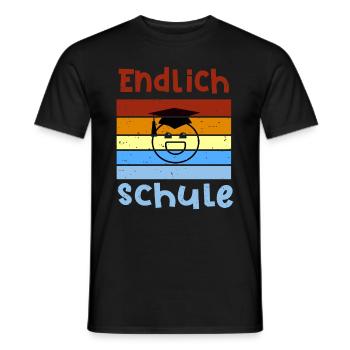 Endlich wieder Schule Smile Schulbeginn T shirt - Männer T-Shirt - Schwarz - Vorne - AI Model Male 178 light (178cm)