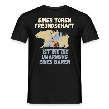 Umarmung eines Bären - Männer T-Shirt - Schwarz - Vorne - AI Model Male 178 light (178cm)