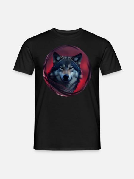 wolf - Men's T-Shirt - black