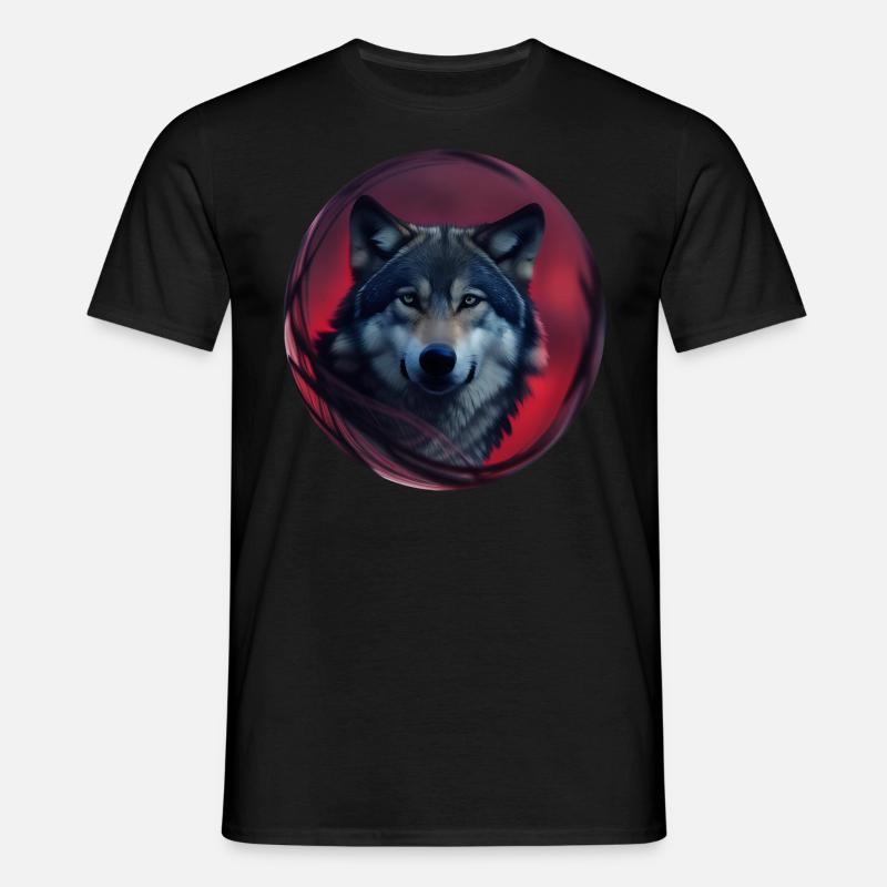 wolf - Men's T-Shirt - black