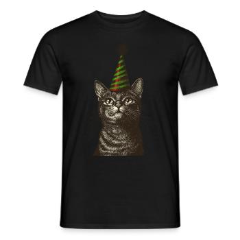 Ce chat est tellement fuuuuuuu Happy - T-shirt homme - noir - Devant - AI Model Male 178 light (178cm)