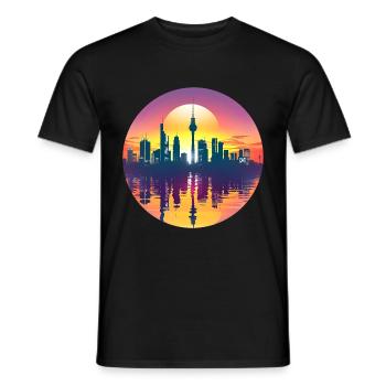 Gütersloh Skyline - Men's T-Shirt - black - Front - AI Model Male 178 light (178cm)