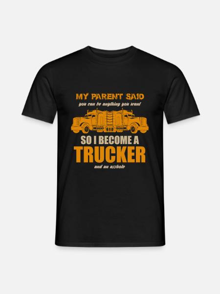 Trucker Truck Driver Trucker Truck Prezent - Mænd T-shirt - sort