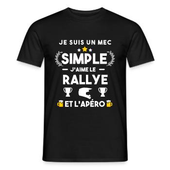 rallye et apéro humour cadeau - T-shirt homme - noir - Devant - AI Model Male 178 light (178cm)