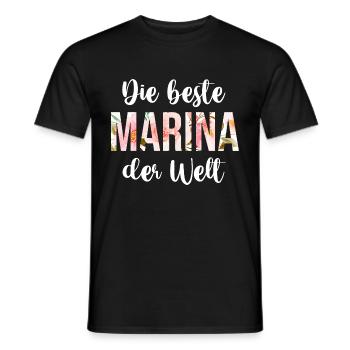Marina - Männer T-Shirt - Schwarz - Vorne - AI Model Male 178 light (178cm)