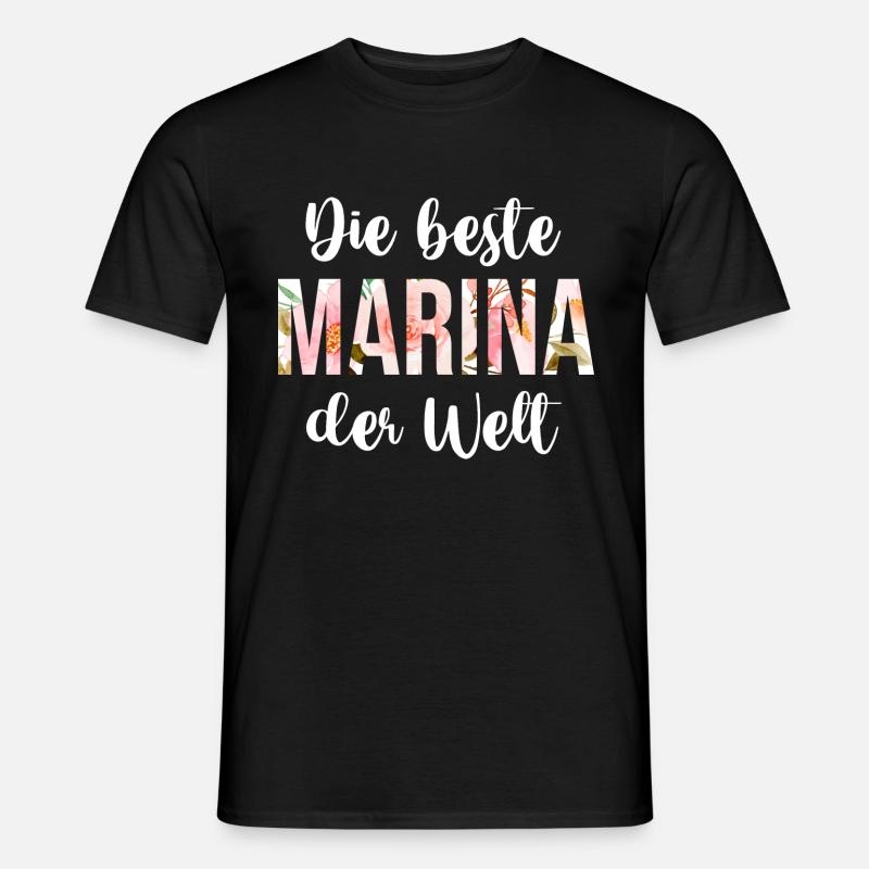 Marina - Männer T-Shirt - Schwarz