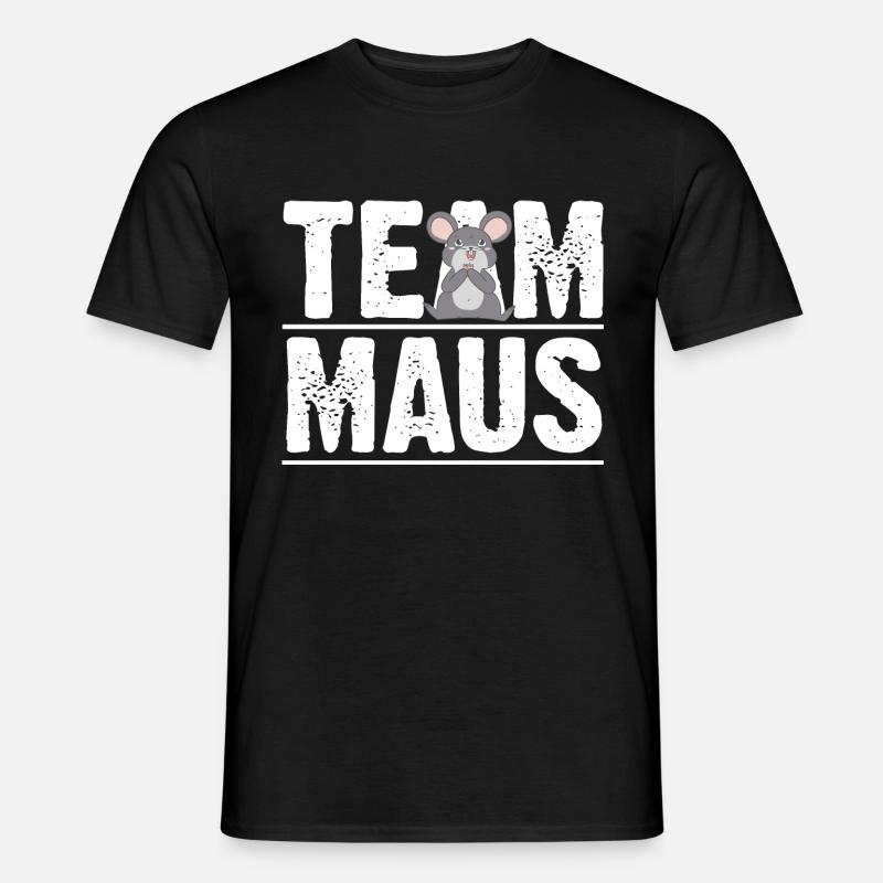 Team Maus - Männer T-Shirt - Schwarz