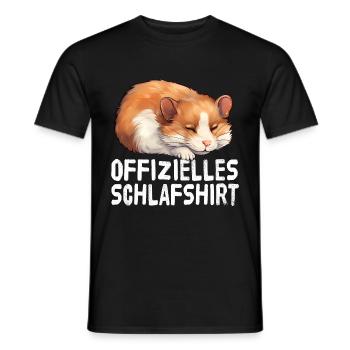 Chemise de nuit officielle Hamster - T-shirt homme - noir - Devant - AI Model Male 178 light (178cm)