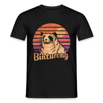 Binturong Bearcat Geschenk - Männer T-Shirt - Schwarz - Vorne - AI Model Male 178 light (178cm)