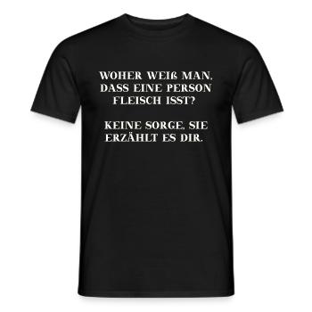 Vegan lustig Geschenkidee - Männer T-Shirt - Schwarz - Vorne - AI Model Male 178 light (178cm)