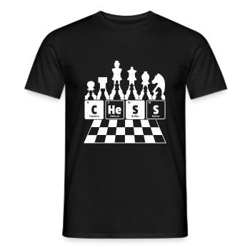 Chess - Chess - Chess Chess Periodic Table - Men's T-Shirt - black - Front - AI Model Male 178 light (178cm)