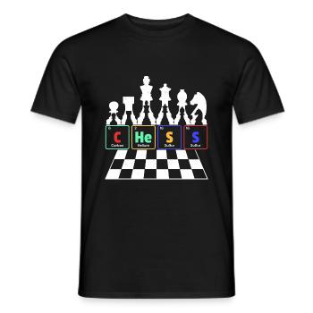 Chess Game - Chess Chess Periodic Table - Men's T-Shirt - black - Front - AI Model Male 178 light (178cm)