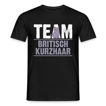 Britisch Kurzhaar Katze - Männer T-Shirt - Schwarz - Vorne - AI Model Male 178 light (178cm)