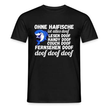 Fische Haifisch - Männer T-Shirt - Schwarz - Vorne - AI Model Male 178 light (178cm)