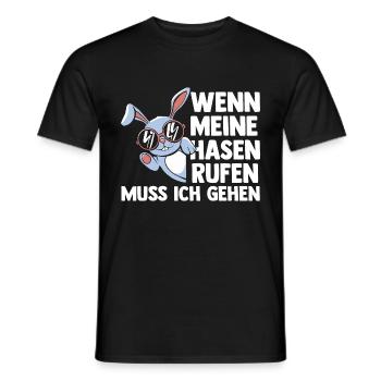 Kaninchen Hase - Männer T-Shirt - Schwarz - Vorne - AI Model Male 178 light (178cm)