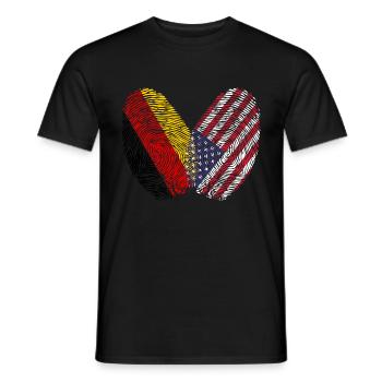 Fingerprint USA America Americans - Men's T-Shirt - black - Front - AI Model Male 178 light (178cm)