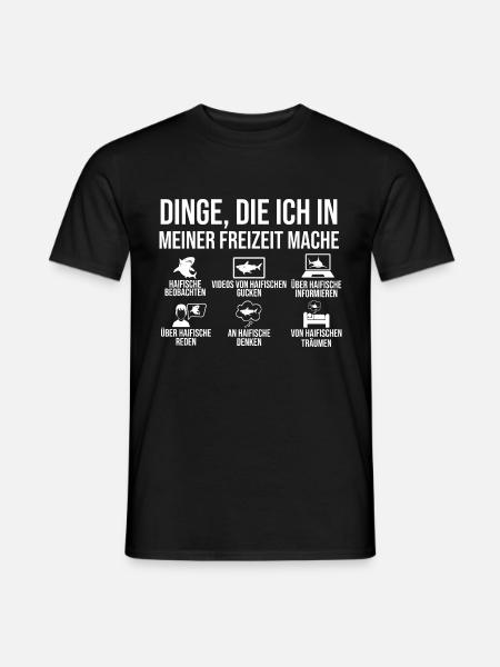 Fische Haifisch - Männer T-Shirt - Schwarz