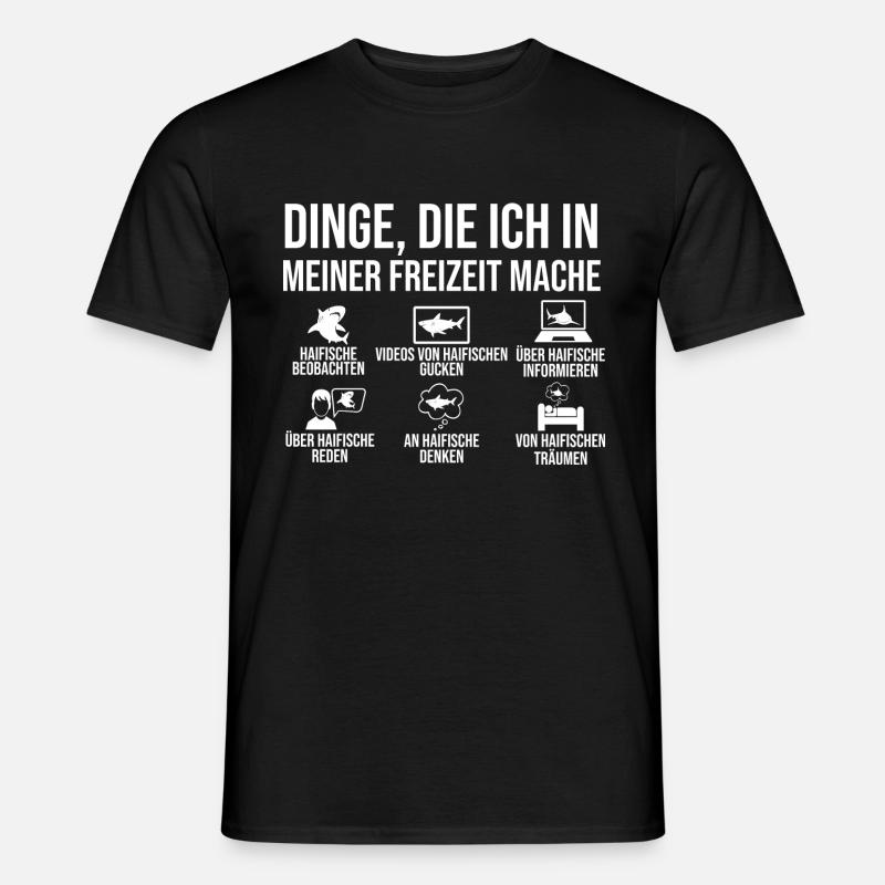 Fische Haifisch - Männer T-Shirt - Schwarz