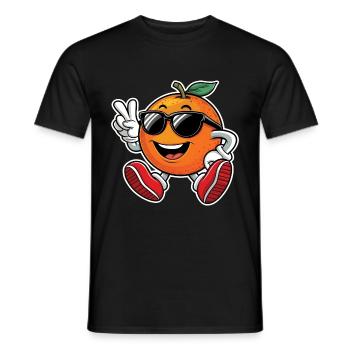 Lustiges Orangenfrucht Geschenk - Männer T-Shirt - Schwarz - Vorne - AI Model Male 178 light (178cm)