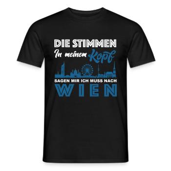 Vienna Shirt - They're right in my head - Gift - Men's T-Shirt - black - Front - AI Model Male 178 light (178cm)