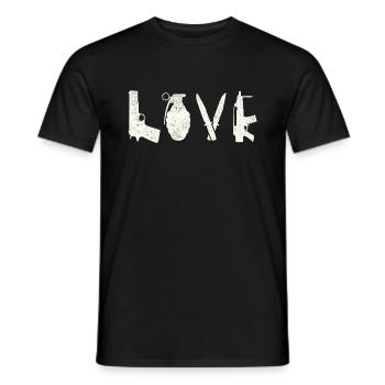 Weapons Love T-Shirt I Freedom Weapons - Men's T-Shirt - black - Front - AI Model Male 178 light (178cm)