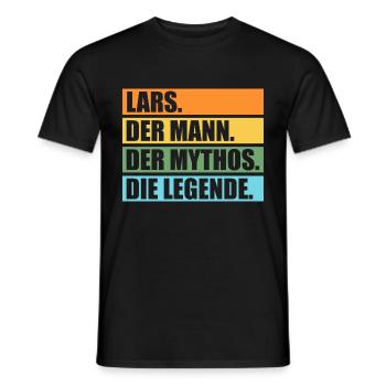 Lars - Männer T-Shirt - Schwarz - Vorne - AI Model Male 178 light (178cm)