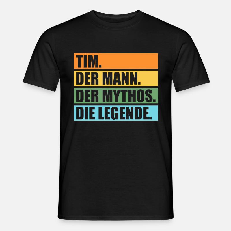 Tim - Männer T-Shirt - Schwarz