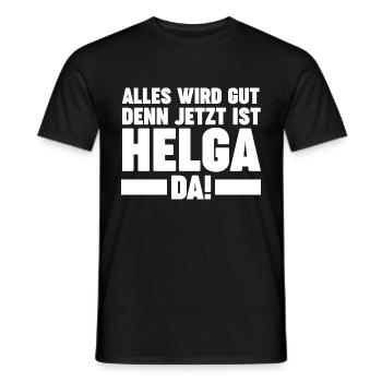 Helga - Männer T-Shirt - Schwarz - Vorne - AI Model Male 178 light (178cm)
