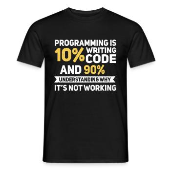 Quota de programmation... Programmeurs & Nerd - T-shirt homme - noir - Devant - AI Model Male 178 light (178cm)