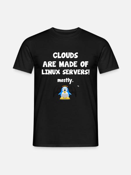 Linux Server lustiger Spruch mit Pinguin - Männer T-Shirt - Schwarz