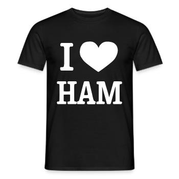 Schinken - Männer T-Shirt - Schwarz - Vorne - AI Model Male 178 light (178cm)