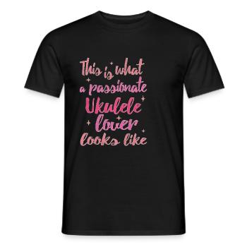 This is what a passionate Ukulele lover looks like - Männer T-Shirt - Schwarz - Vorne - AI Model Male 178 light (178cm)