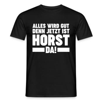 Horst - Männer T-Shirt - Schwarz - Vorne - AI Model Male 178 light (178cm)