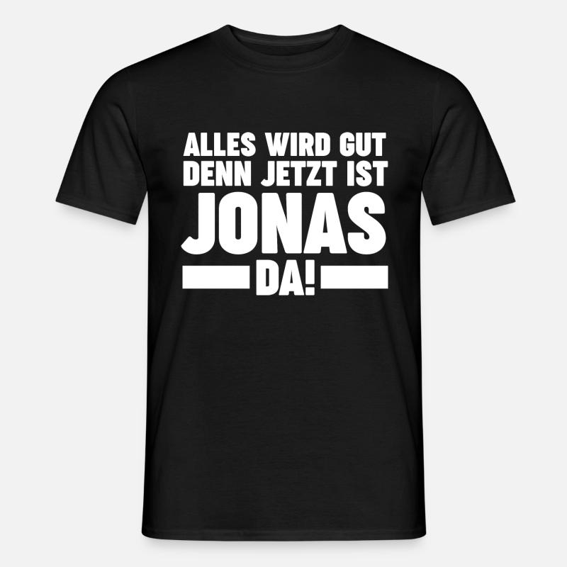 Jonas - Männer T-Shirt - Schwarz