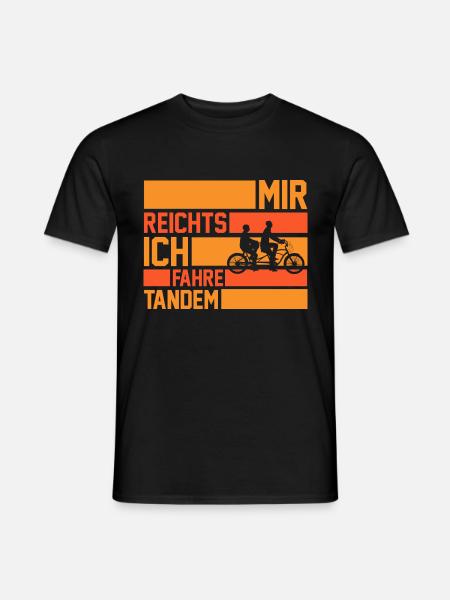 Fahrrad Radfahrer Tandem - Männer T-Shirt - Schwarz