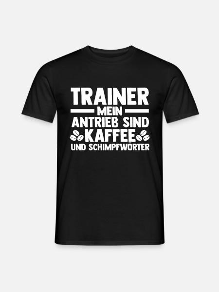 Kaffee Sportmannschaft Trainer - Männer T-Shirt - Schwarz