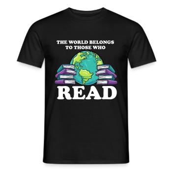 Lesen - Männer T-Shirt - Schwarz - Vorne - AI Model Male 178 light (178cm)