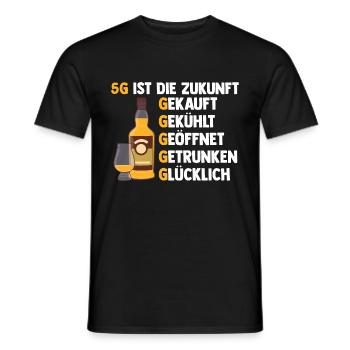 5G ist die Zukunft Whiskey - Männer T-Shirt - Schwarz - Vorne - AI Model Male 178 light (178cm)