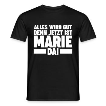 Marie - Männer T-Shirt - Schwarz - Vorne - AI Model Male 178 light (178cm)