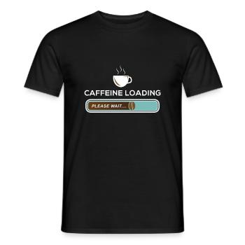 Caffeine Loading Pleas Wait Café fève Café - T-shirt homme - noir - Devant - AI Model Male 178 light (178cm)
