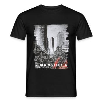 NEW YORK CITY - Männer T-Shirt - Schwarz - Vorne - AI Model Male 178 light (178cm)