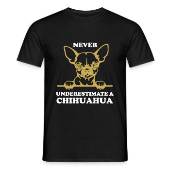 Unterschätze niemals einen Chihuahua - Männer T-Shirt - Schwarz - Vorne - AI Model Male 178 light (178cm)