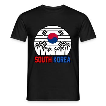 Südkorea - Männer T-Shirt - Schwarz - Vorne - AI Model Male 178 light (178cm)