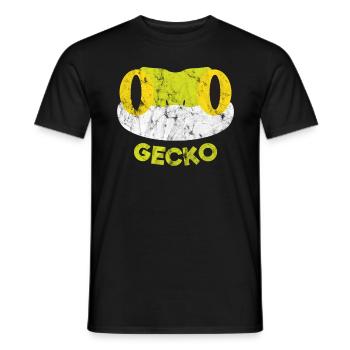 Animaux - Gecko - T-shirt homme - noir - Devant - AI Model Male 178 light (178cm)