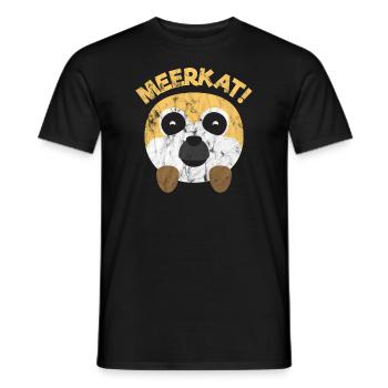 Animals Meerkat! - Men's T-Shirt - black - Front - AI Model Male 178 light (178cm)