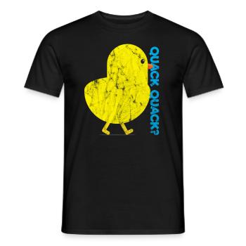 Animals Chicken Quack - Men's T-Shirt - black - Front - AI Model Male 178 light (178cm)