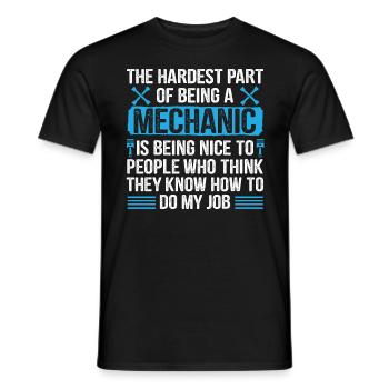 Advice for the mechanic - Men's T-Shirt - black - Front - AI Model Male 178 light (178cm)