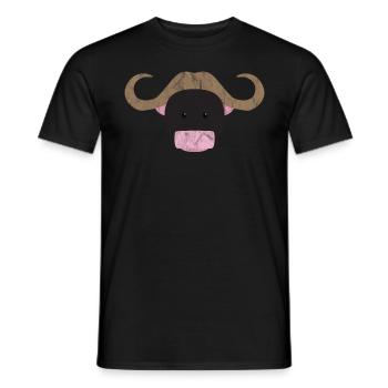Animaux mignons taureau - T-shirt homme - noir - Devant - AI Model Male 178 light (178cm)